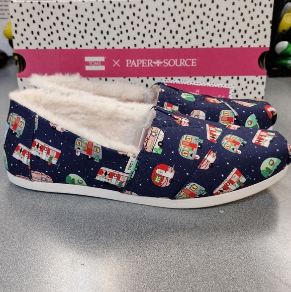 Toms Apparatus Slip one Camper lined new in box ortholite size 9.5 - Picture 2 of 4